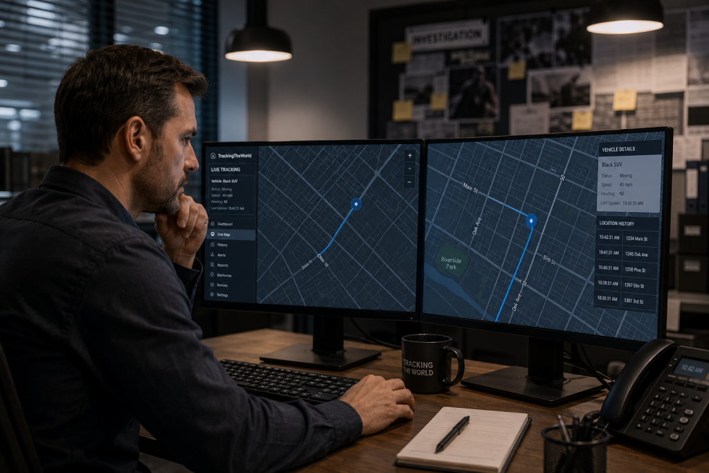 Tracking The World - Real-Time Covert Vehicle Tracking for Critical Investigations - real-time covert vehicle tracking
